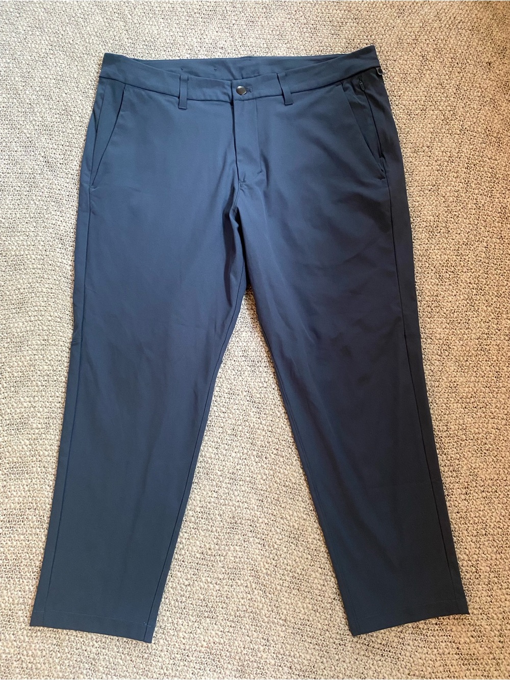 Lululemon ABC Trouser Pant Men 36 Obsidian Gray Warpstreme Slim Fit Commission